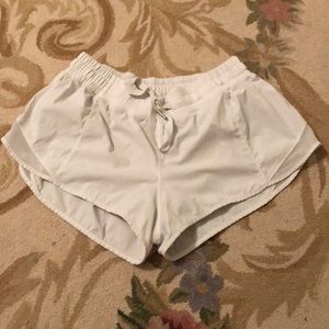 Lululemon White Athletic Shorts